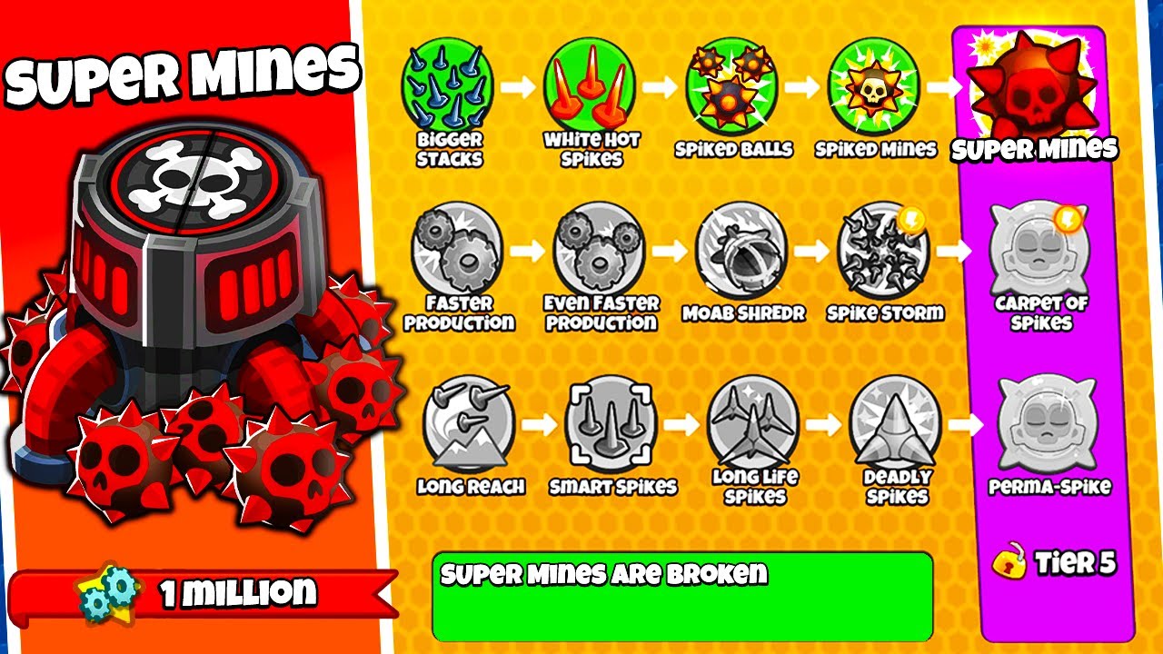 Ultraboosted SUPER MINES in BTD Battles 2 are OP!