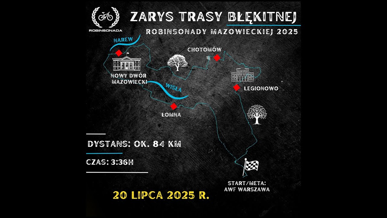 Robinsonada Mazowiecka 2025 - trasa błękitna