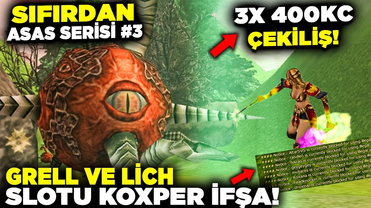 GRELL VE LİCH SLOT İFŞA! I KC ÇEKİLİŞİ VAR ! I SIFIRDAN ASAS SERİSİ #3 I Knight Online