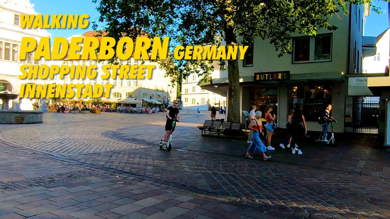 Walking PADERBORN Germany Shopping Street Innenstadt - 4K Walking Tour Paderborn 2022 !!!