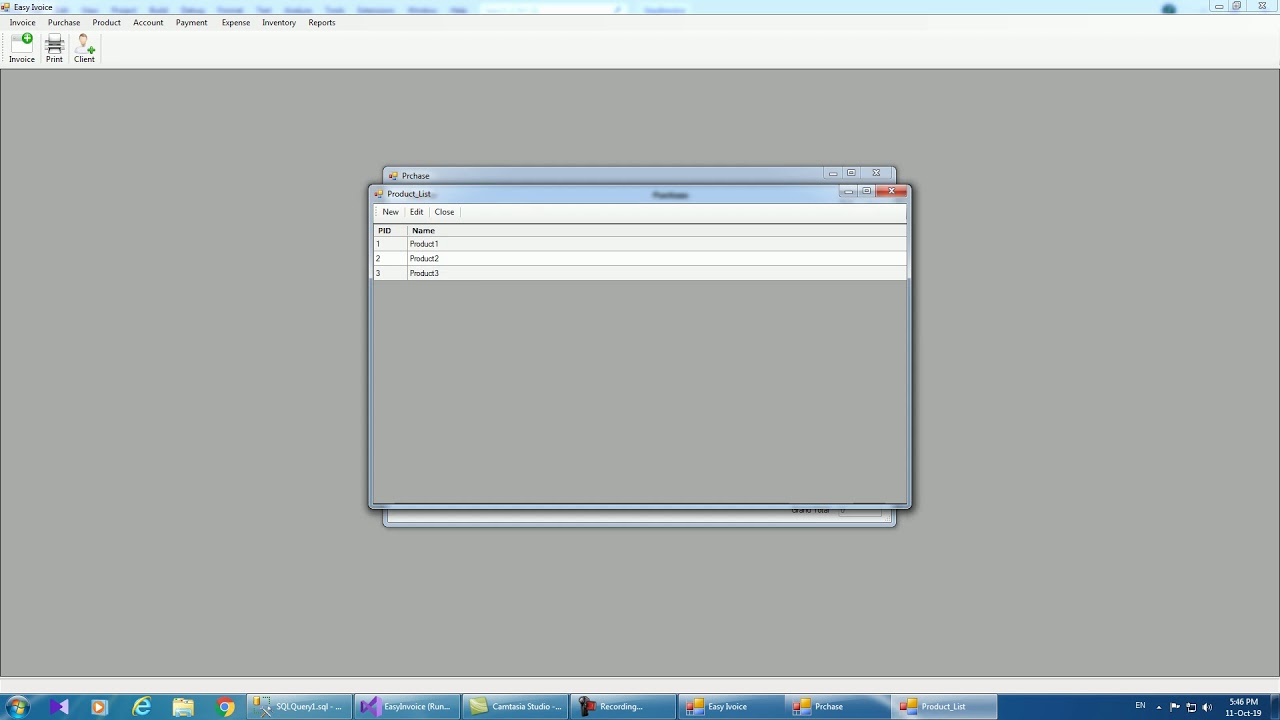 Easy Invoice (Point of Sale Software) In C# with SQL Server