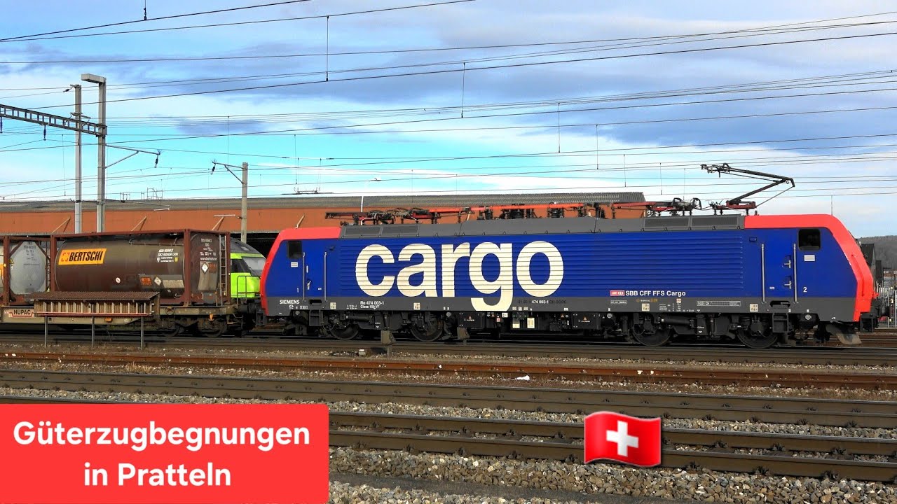 Pratteln: Güterzüge & Güterzugbegnungen: SBB Cargo, SBB Cargo Int., DB Cargo, Beacon, bls Cargo, RTS