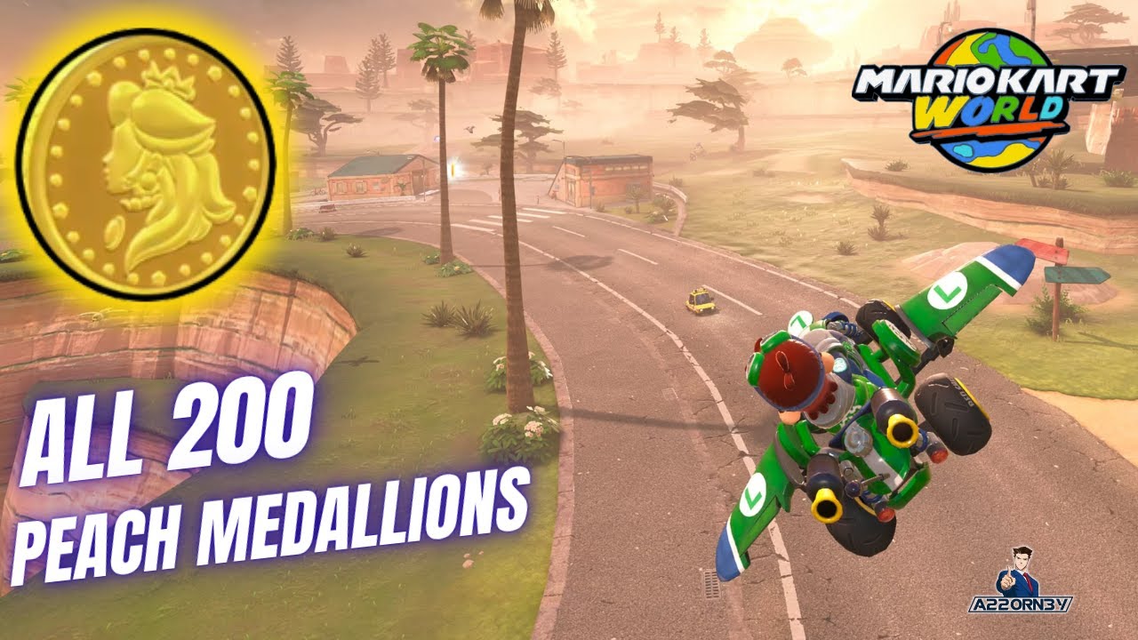 ULTIMATE Guide: Find ALL 200 Hidden Peach Medallions! | Mario Kart World (4K HDR)