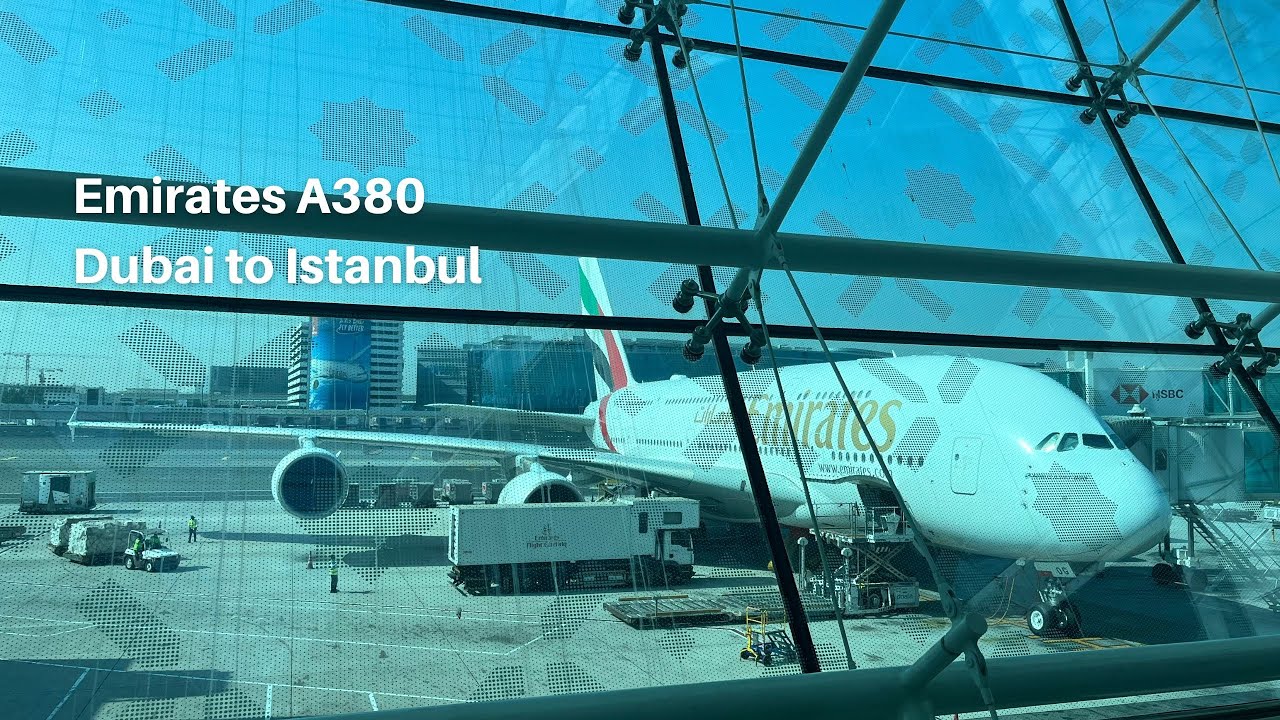 Aboard Emirates A380 Economy Class, Dubai to Istanbul