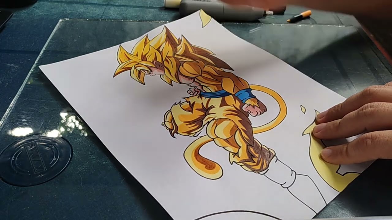 COLOREANDO A GOKU SSJ 4 | FAN ART
