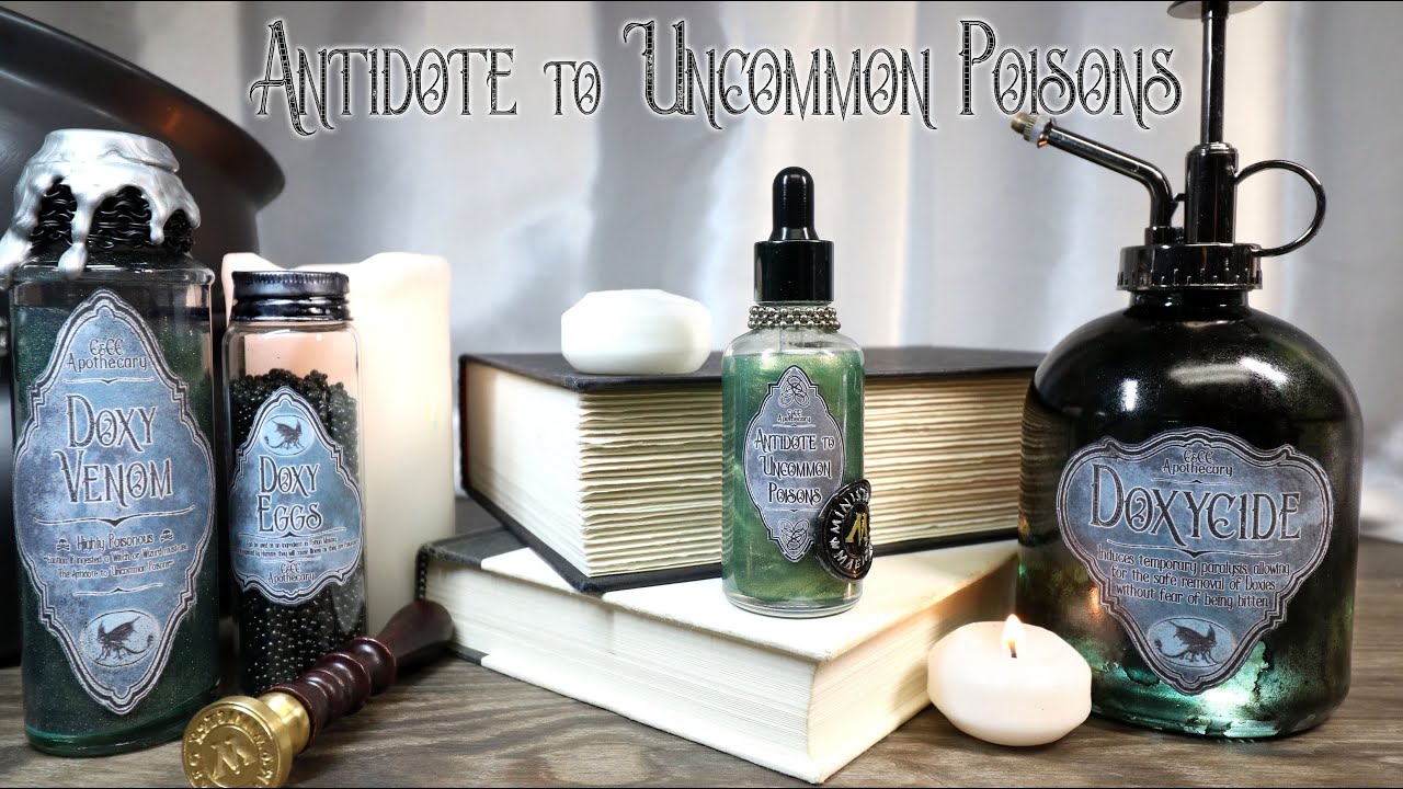 Antidote to Uncommon Poisons : DIY Potion Bottle Prop : Harry Potter Potion : Color Changing Potion