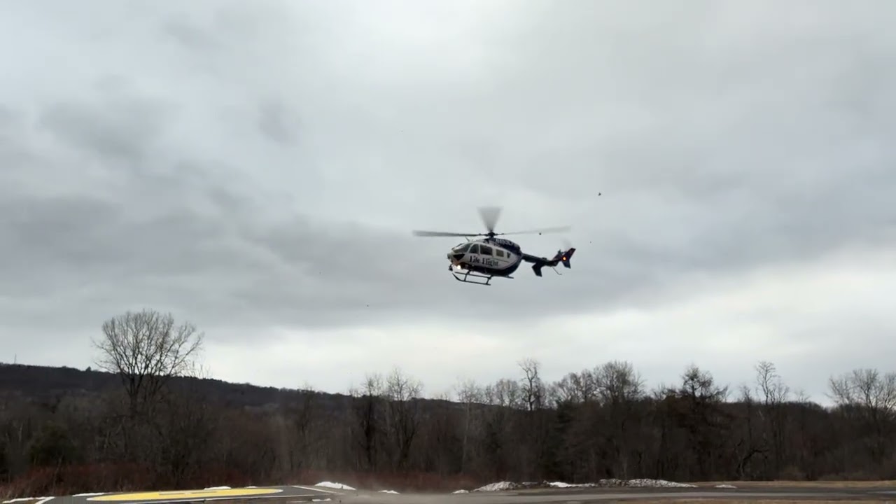 Larksville Landing Zone Life Flight 3 N483LF Landing