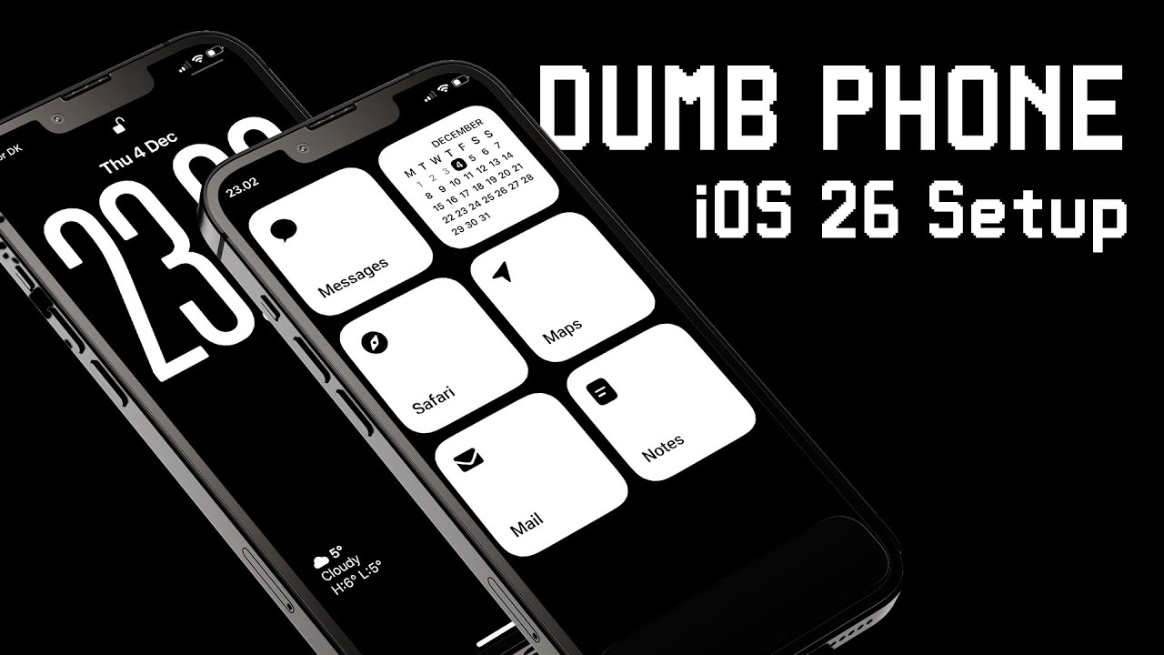 Dumb Phone iOS 26 Setup, Reduced Liquid glass effect, Step by Step