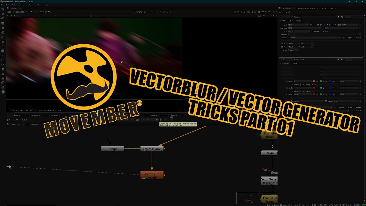Movember Nuke trick 28 : Vector blur / Vector Generator trick part 01