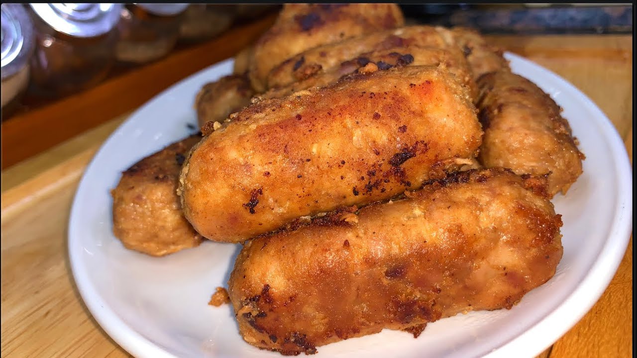 KETO SKINLESS CHICKEN GARLIC SAUSAGE | CHICKEN LONGANISA