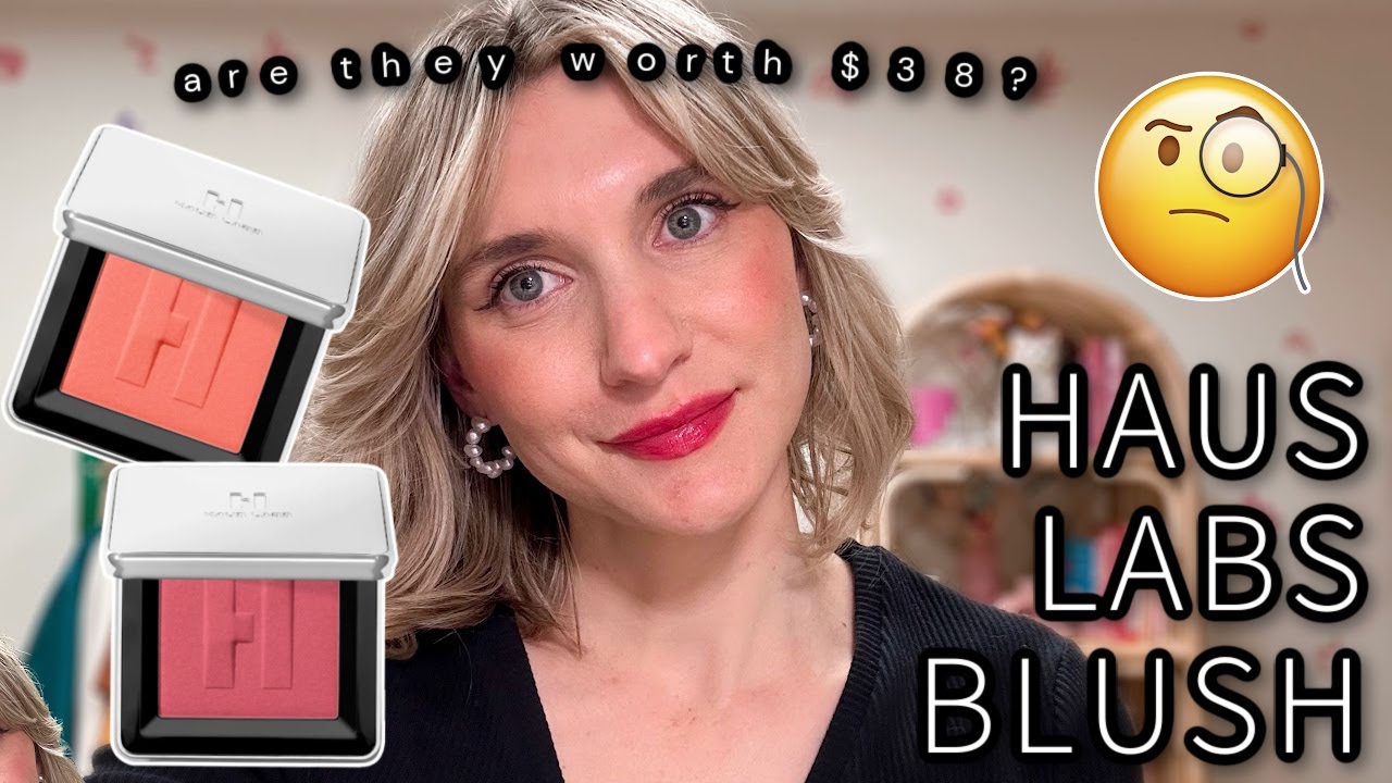 a chaotic first impression of the HAUS LABS blushes // get clown chic with me