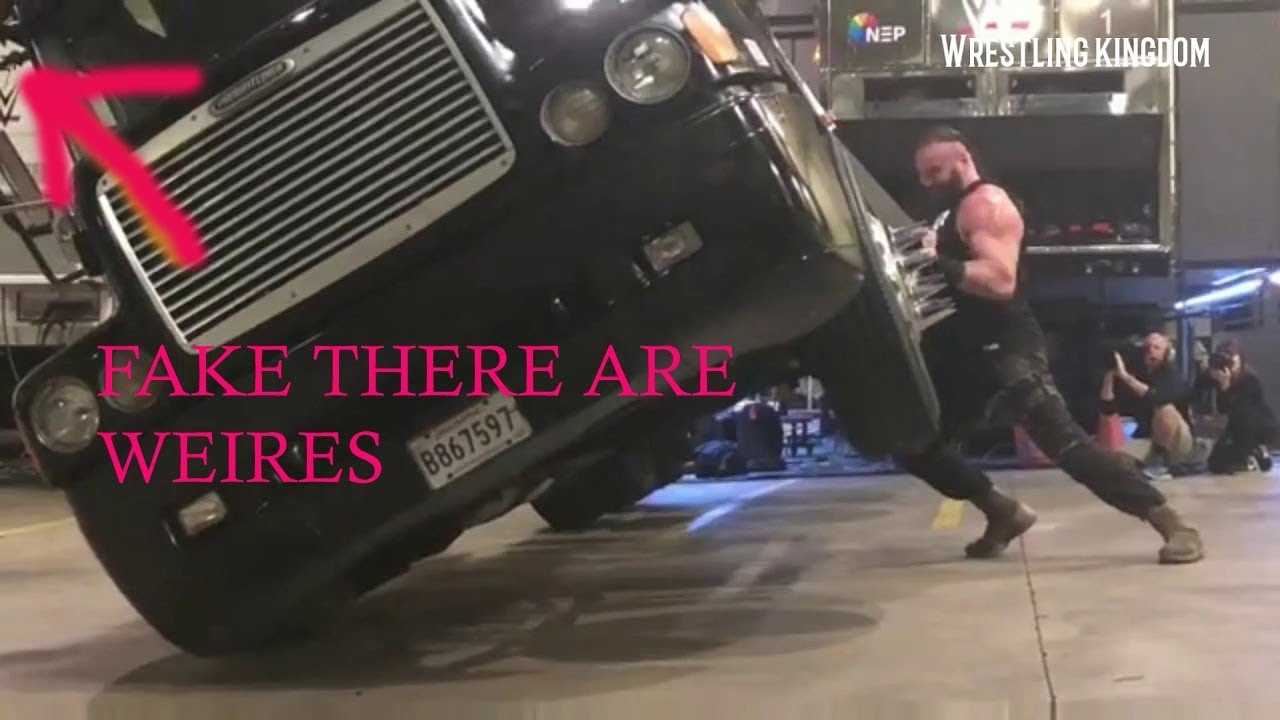 Braun Strowman Flipped Over A Semi Truck After Kurt Angle Fired Him On WWE Raw