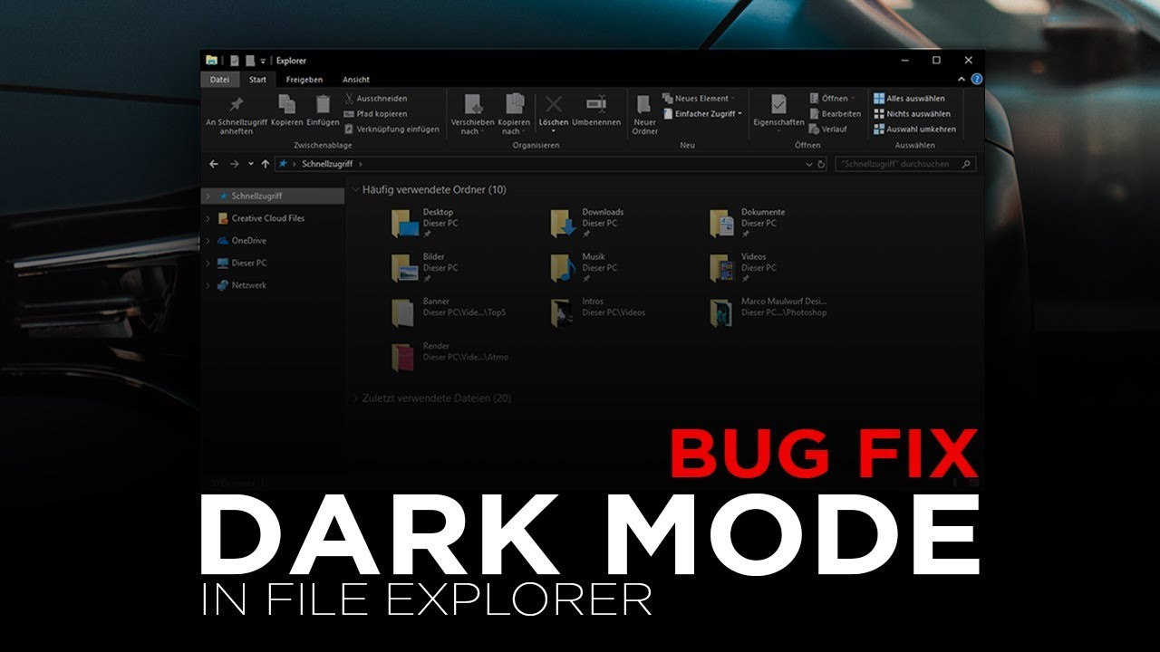 File explorer dark mode not working BUG FIXED [ENG SUBTITLES] 2019