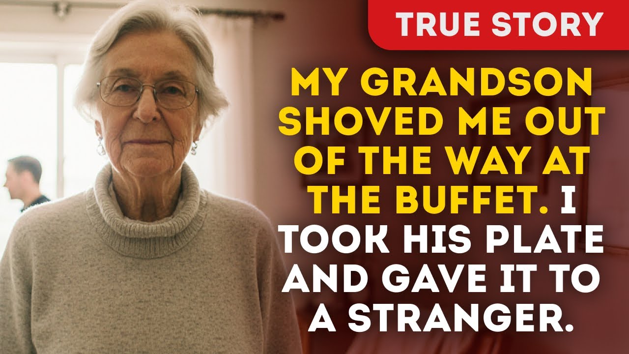 My Grandson Shoved Me Out Of The Way At The Buffet. I Took His Plate And Gave It To A Stranger.