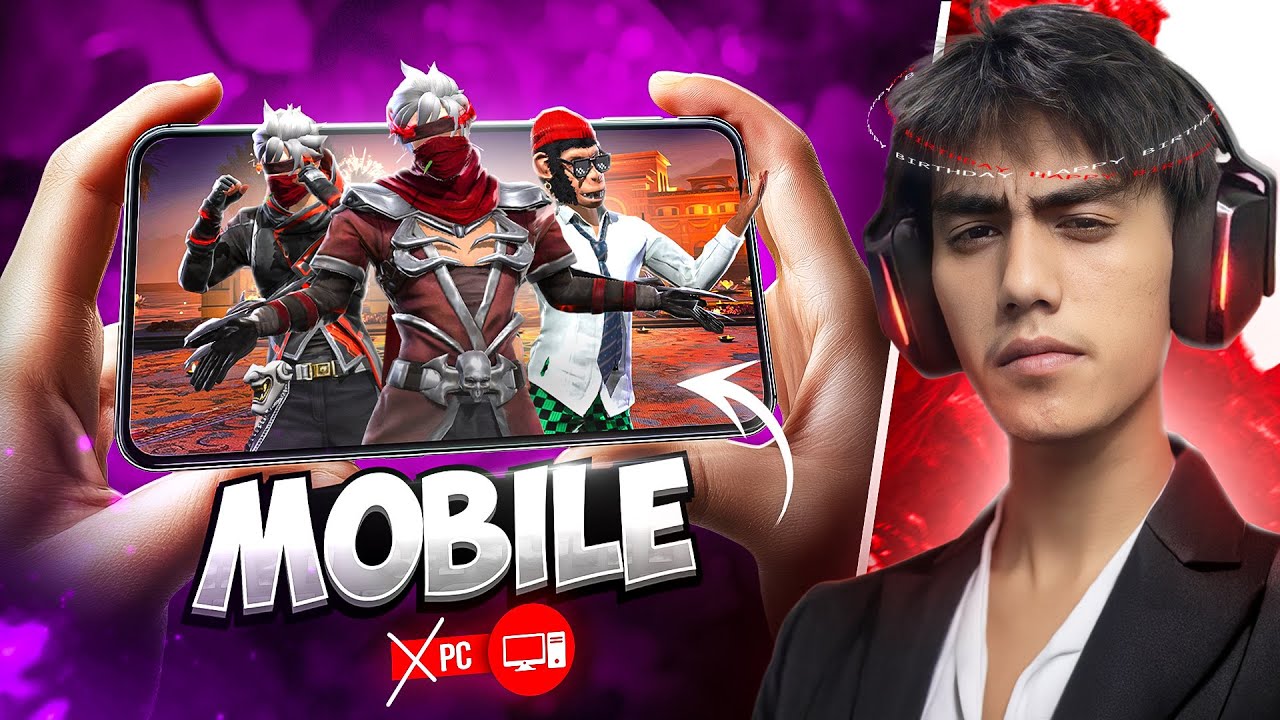 I Forced My PC Squad to Play on MOBILE 📲😈 Birthday Special🎂🔥