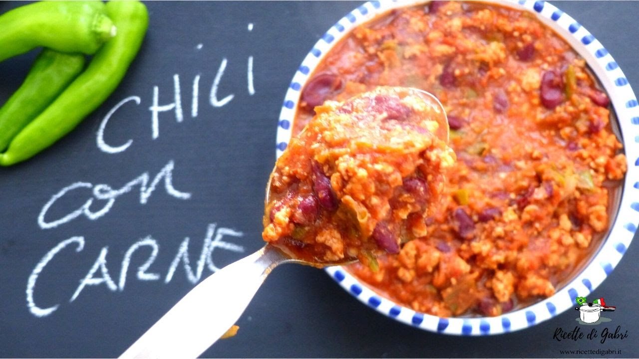 CHILI CON CARNE RICETTA Fagioli neri alla messicana /  Piatto Unico- RICETTE DI GABRI