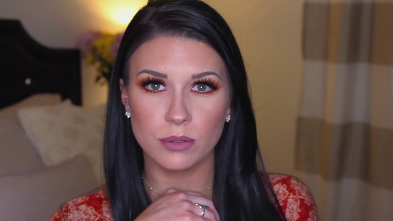 ORANGE, RED & YELLOW SUNSET LOOK | TALK THROUGH | Kelley Bell |