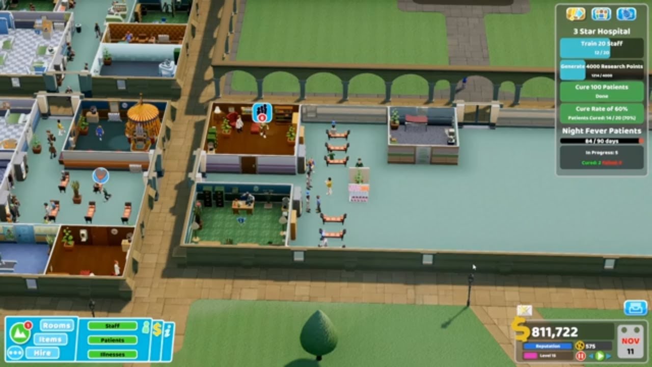 Two Point Hospital - How To Promote And Train Your Staff (QuickTips)