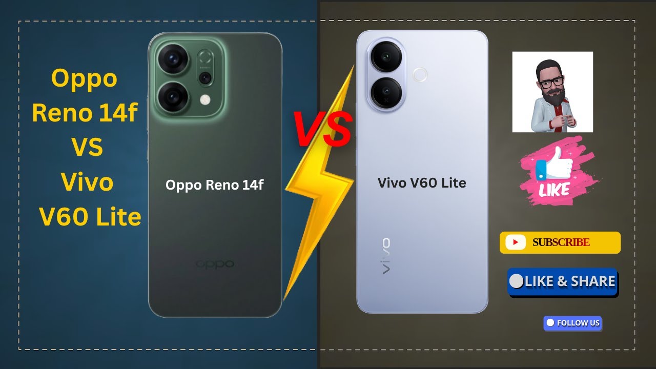 Oppo Reno 14f VS Vivo V60 Lite