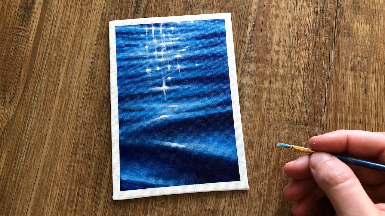 How to Paint Sunlight on the Water's Surface | Narrated Step by Step Acrylic Painting Tutorial