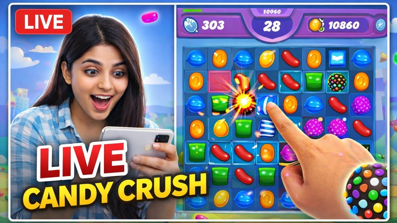 candy crush 😍 live