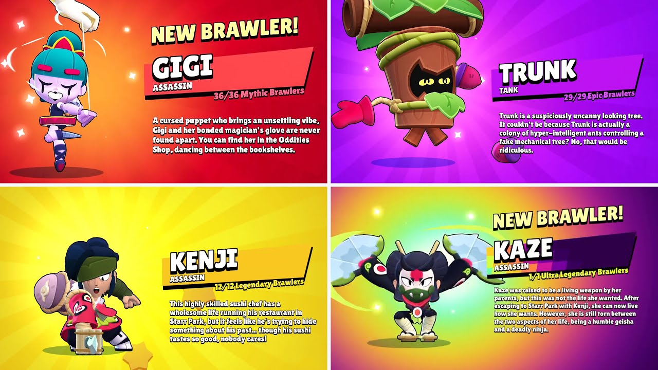 GIGI & All Brawlers Unlock Animation