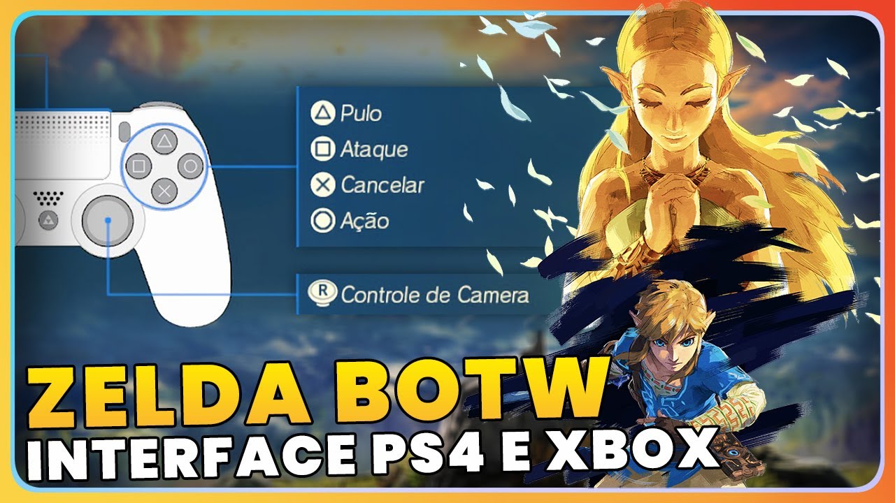 [Zelda BOTW - CEMU] Interface dos controles de Ps4 e Xbox