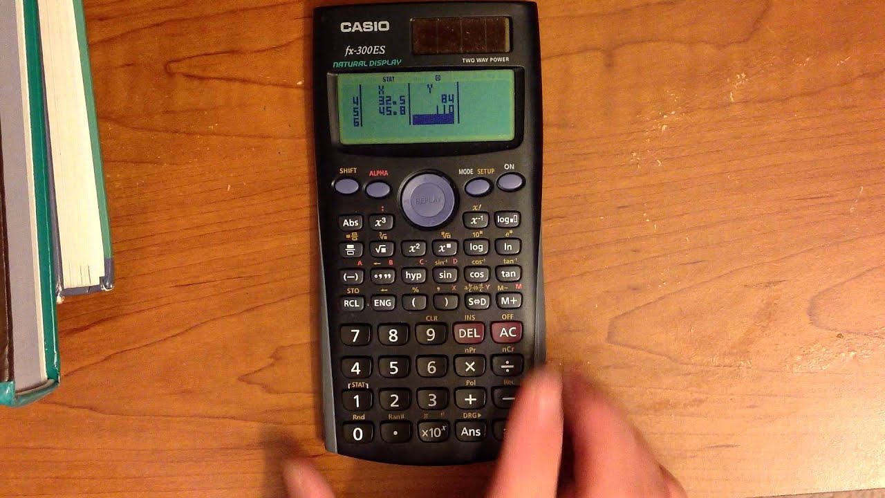 How to do basic linear regression on the Casio fx-300ES