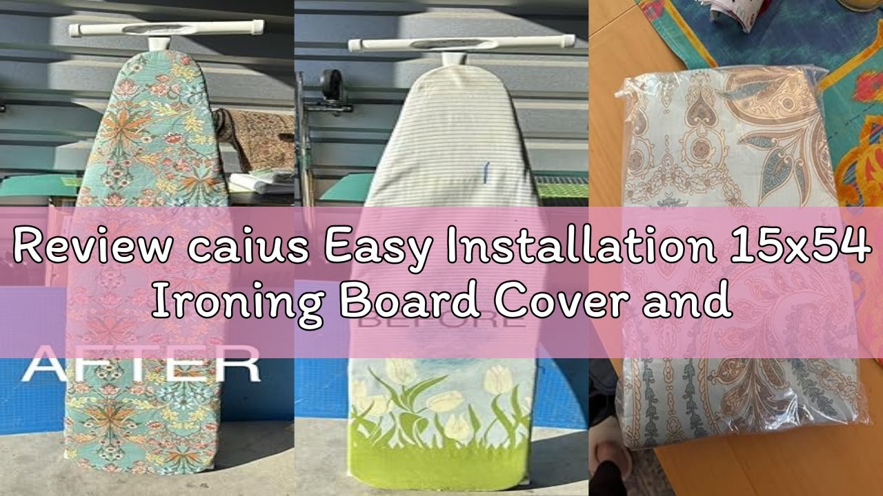 Review caius Easy Installation 15x54 Ironing Board Cover and Pad - Elastic Edge, Applicable Standard