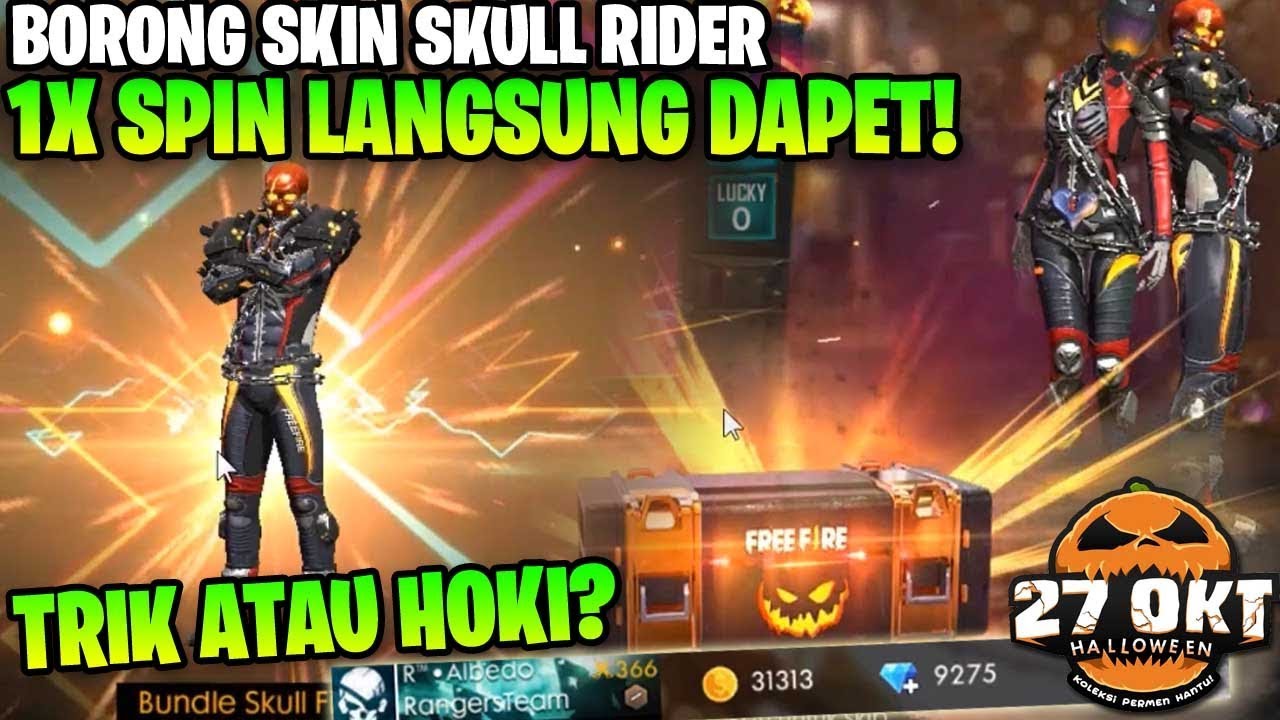 SKULL RIDER 1X SPIN! HOKI CAMPUR APES HABISKAN 6600 DIAMOND! - Garena Free Fire
