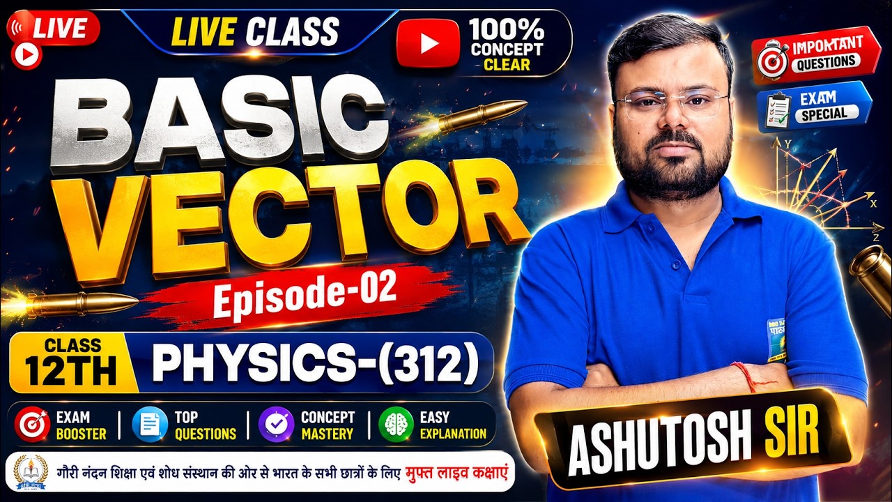 NIOS Class 12 Physics | Basic Vectors | NIOS Physics 312 by Ashutosh Sir