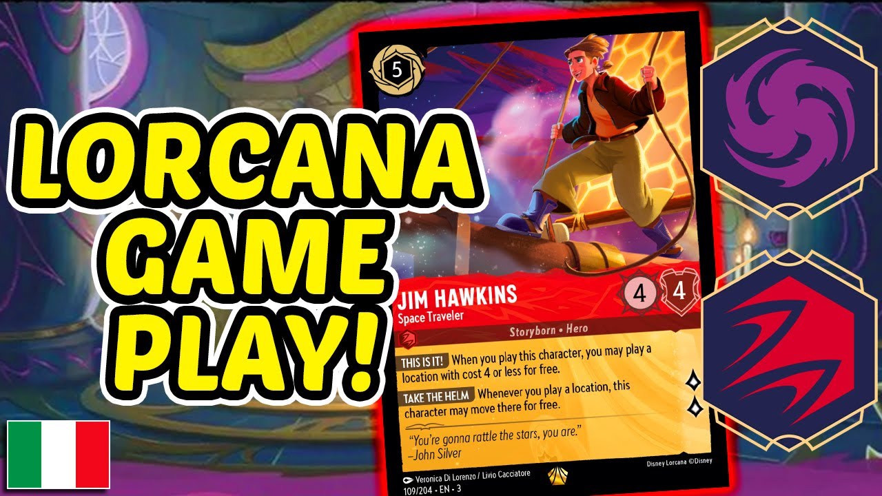 [ITA]🔴🟣Disney Lorcana Gameplay Ruby Amethyst Bounce Location Control!  • Into The Inklands