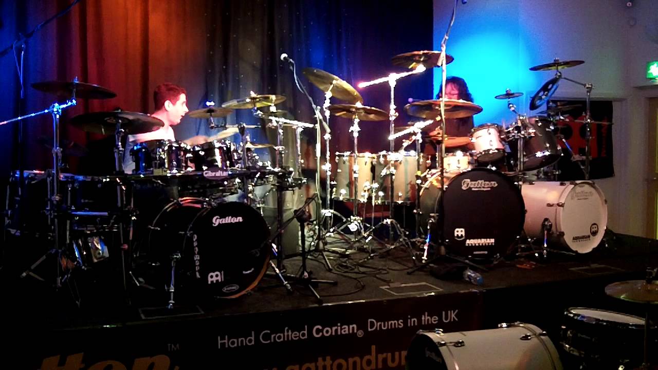 Bobby Arechiga and Lee Davies drum off @ Jamm Studios, St.Helens, December 2012