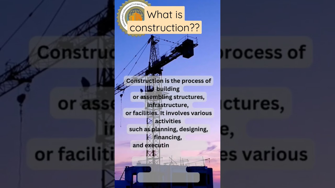 Definition of construction and building #job #civilengineering #infrastructure #shorts