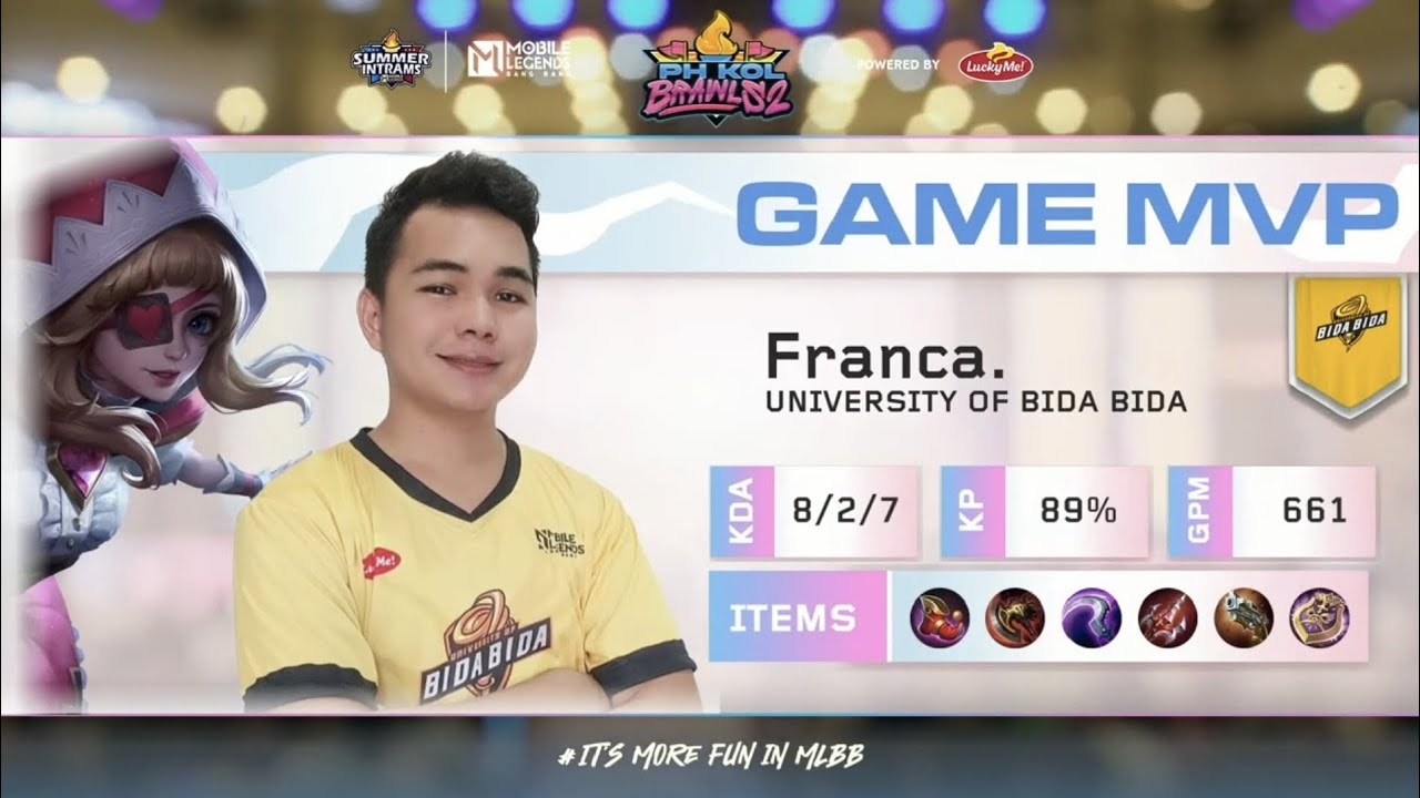 FRANCA CARRY UNIVERSITY OF BIDA BIDA VS FUEGO, CHOUUU, MIZAKI OF BUG ACADEMY | MLBB
