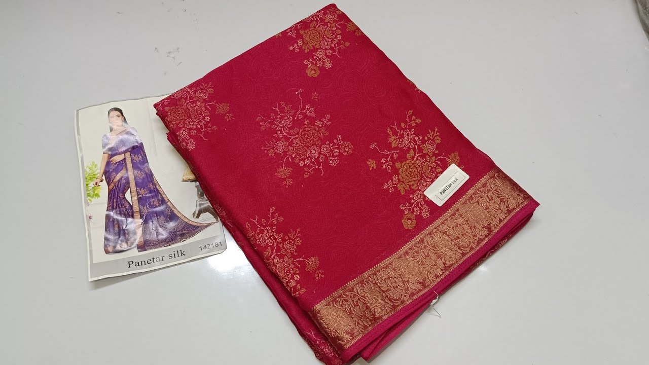 😍Latest Digital Marshmallow Embossed Silk Saree with Zari Border🥳❤❤Free Shipping#trending#saree#silk