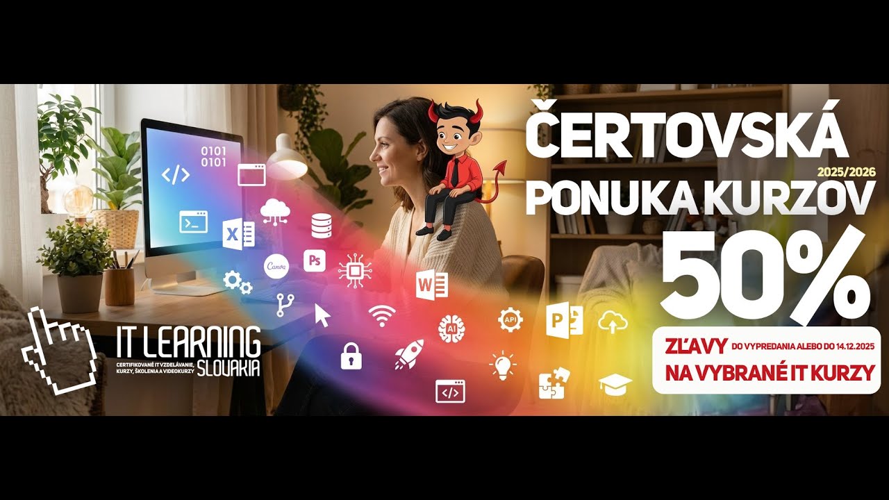 Čertovská zľava 50 % na IT kurzy - IT LEARNING SLOVAKIA