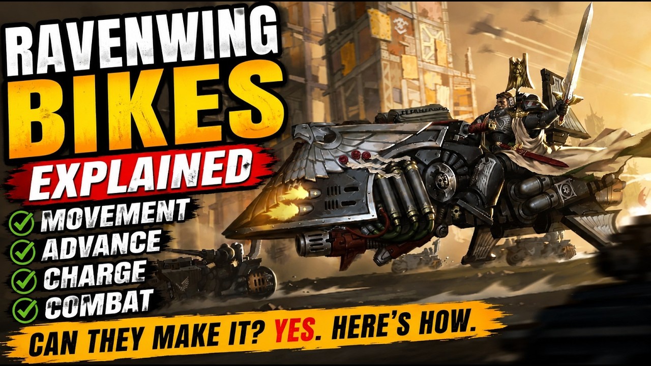 Описание мотоциклов Ravenwing: комбинации передвижения и атаки в 11-й редакции #warhammer40k #11t...