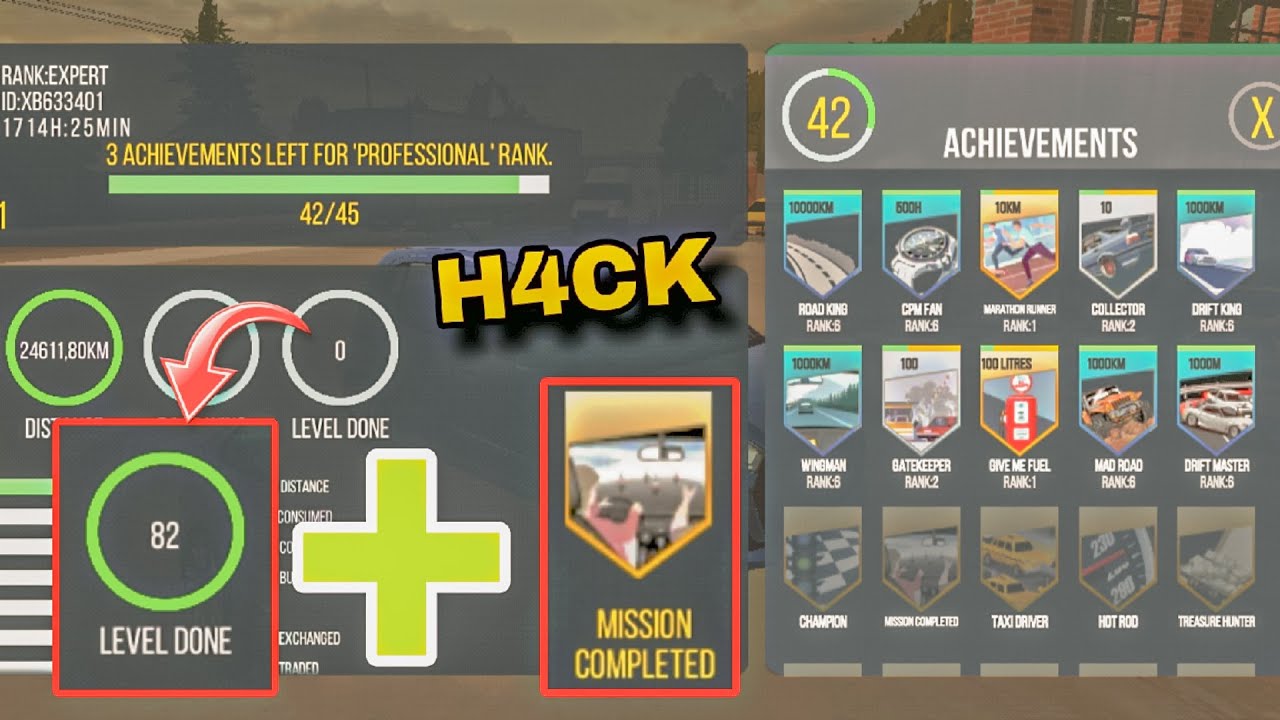 TUTORIAL H4CK MISI ACHIEVEMENTS (LEVEL COMPLETED) VERSI CAR PARKING MULTIPLAYER 4.8.15.6
