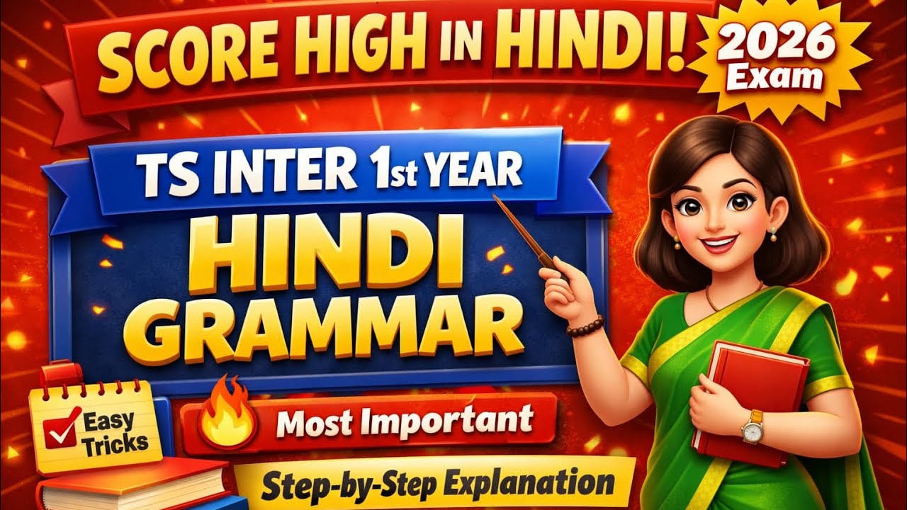 हिंदी व्याकरण |TS Inter 1st Year 2026| Board Tricks | 100/100 Marks Guaranteed👀👀