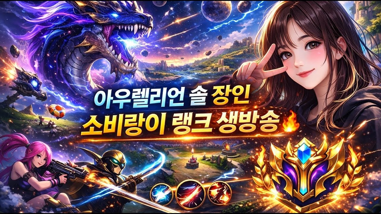 오랜만에 낮에!!😏😏😏💕와일드 리프트 게임 방송💕 랭겜!✌️