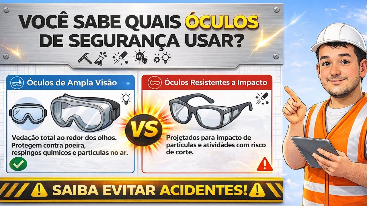 VOCÊ SABE QUAIS ÓCULOS DE SEGURANÇA USAR?