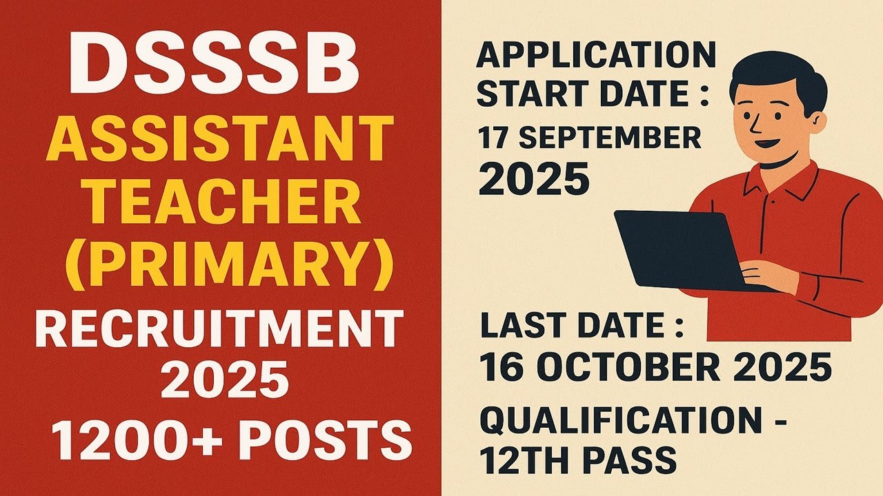 DSSSB New Vacancy 2025 | Assistant Teacher Recruitment Notification #TeacherRecruitment #jobalert