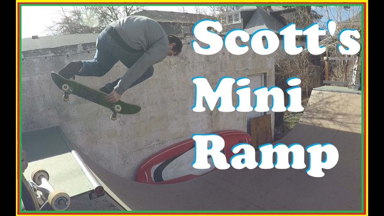 Skateboarding Scott's Mini Ramp