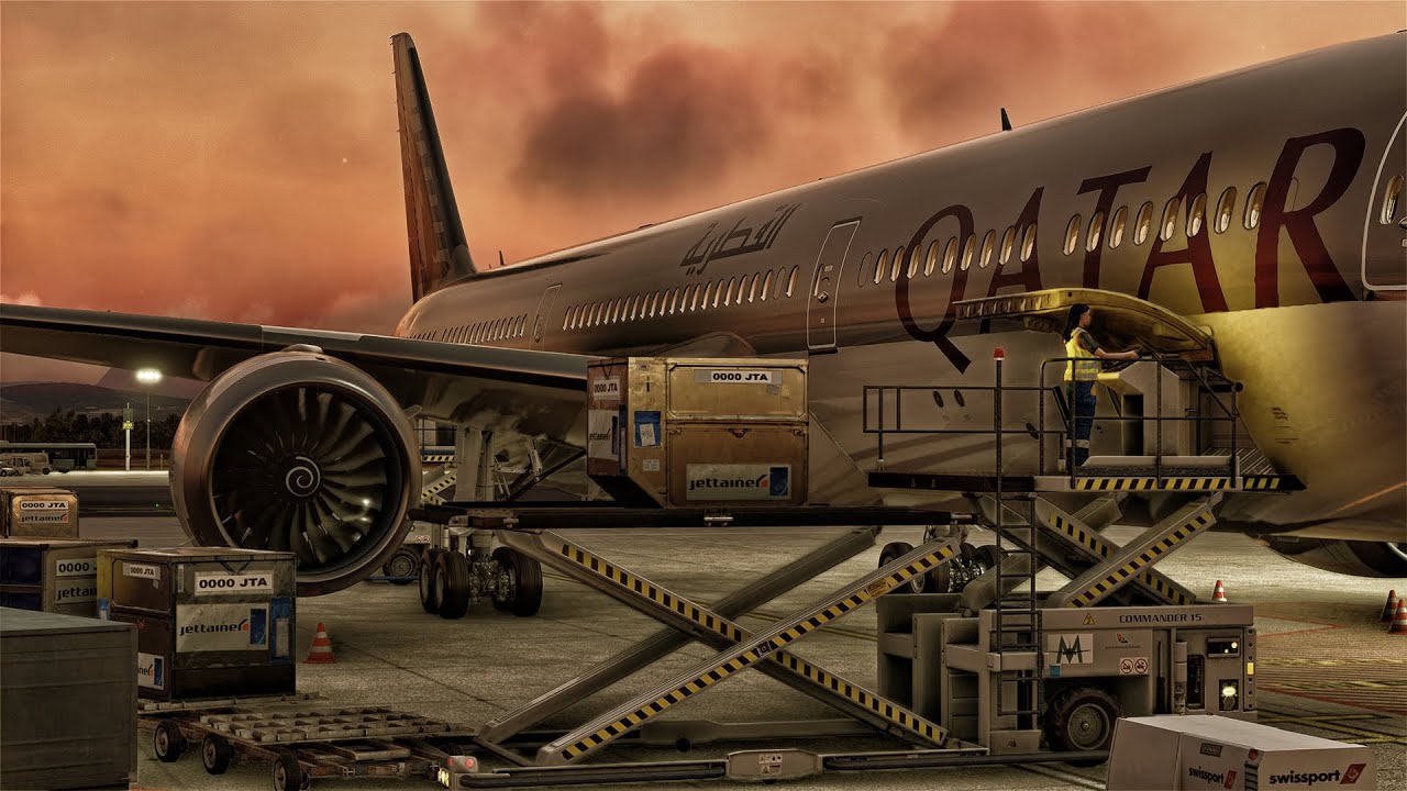 FULL FLIGHT: Doha - Cape -Town. Qatar Airways Boeing 787. MSFS 2020.