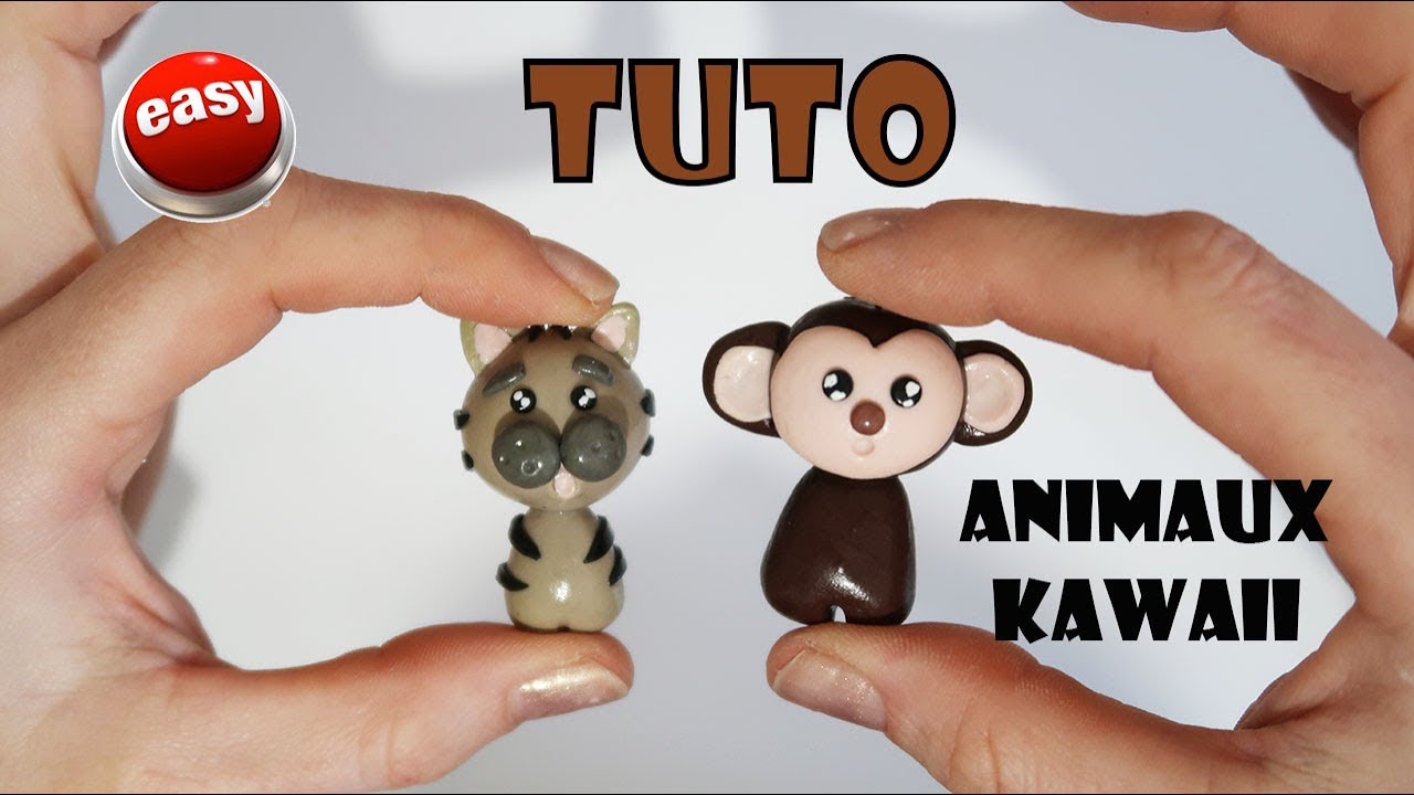 { TUTO FIMO }  ANIMAUX KAWAII DEBUTANT PART 2