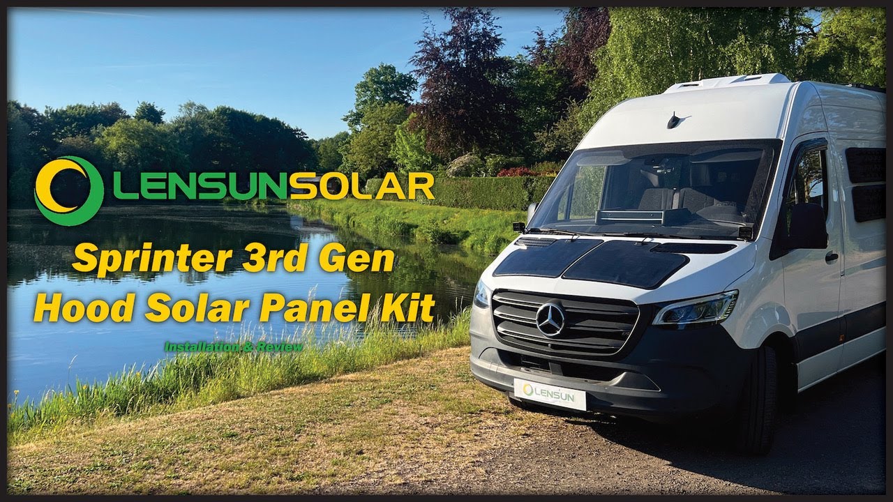 Maximize Your Van Life: 90W Lensun Hood Solar Panel for Sprinter 3rd Gen!