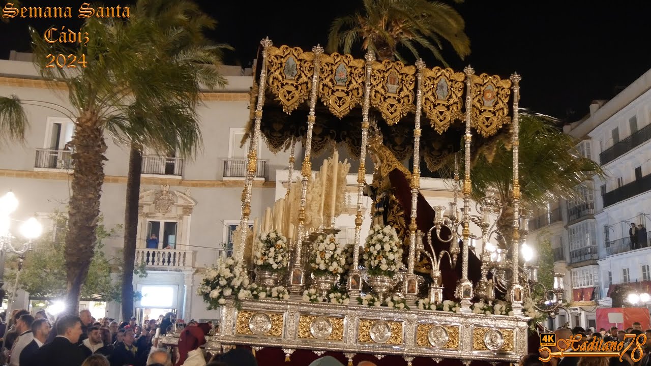 Semana Santa Cádiz 2024 Virgen del Buen Fin por Plaza San Juan de Dios Recogida