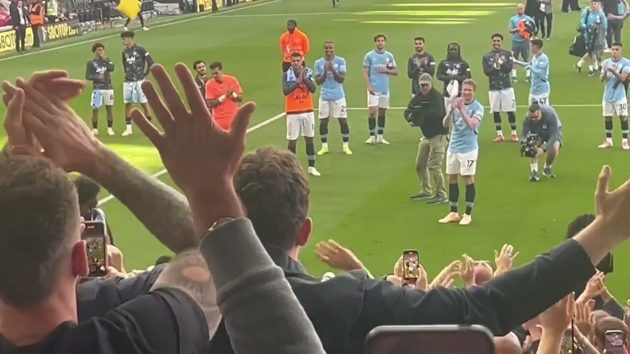 Ohhhhhh Kevin De Bruyne….Manchester City fans bid farewell to king Kevin at Fulham 25/5/25