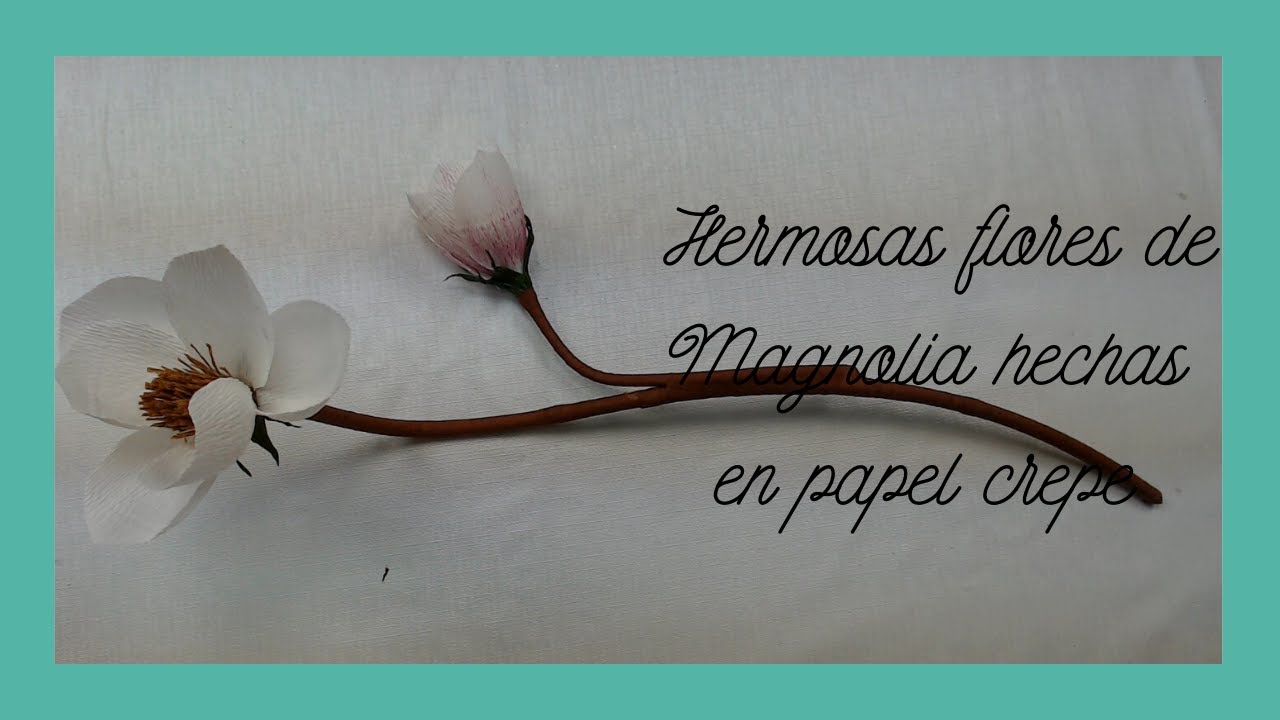 Magnífico vídeo como hacer flores de magnolia en papel crepe/2020/crearydecorar